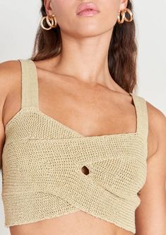 Brieann Knit Top - Khaki - house of lolo Cult Gaia, Easy Going, Knit Vest, Cotton Knit, Knitting Yarn, Lifestyle Brands, Knit Cardigan, Knit Top, Crochet Top