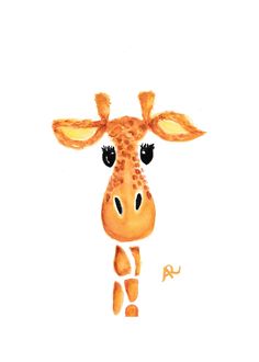 a drawing of a giraffe's head with eyes