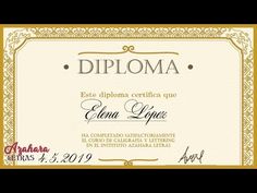 a diploma certificate is shown in gold and white