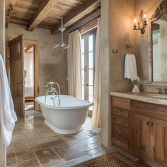 Tour 42 Bathrooms Traversing French Country Elegance Borgo Santo Pietro, Rustic Bathroom Designs, Cottage Bathroom, Modern Farmhouse Bathroom