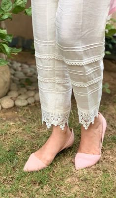 Decent Stylish Trouser Ladies Trousers Designs, Stylish Pants Women, Pant Design, Girls Dresses Sewing