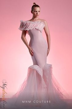 Mnm Couture, Authentic Fashion, Unique Prom Dresses, Tulle Gown, Mermaid Gown, Couture Gowns, Mermaid Fashion, Dress Purchase, Gorgeous Gowns