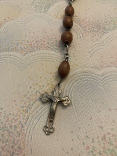 Vintage Wooden Rosary Beads  56cm Total length  Silver Tone Crucifix Cross  Excellent Condition  Please Look At All Photographs As They Form Part Of The Description Wooden Rosary, Vintage Rosary, Rosary Beads, Necklace Silver, Wooden Beads, Rosary, Silver Necklaces, Silver Tone, Accessory Gift