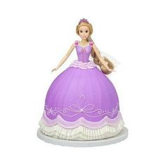 DecoPac Disney Princess Doll Signature Cake DecoSet Cake Topper, Rapunzel, 11" Size: 11.5".  Color: Multicolor. Cinderella Doll Cake, Disney Princess Doll, Princess Doll Cake, Disney Princess Cake Topper, Bolo Rapunzel, Rapunzel Doll, Rapunzel Cake, Doll Cake Topper, Rapunzel Birthday Party