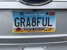 a license plate that says grateful on it