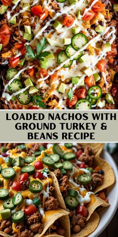 loaded nachos with ground turkey and beans recipe