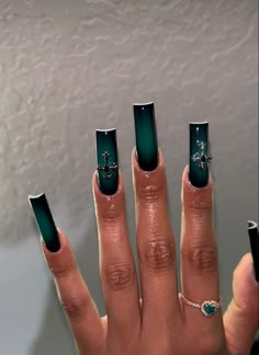 Long Acrylic Nail Designs, Drip Nails, Professional Fonts, Classy Acrylic Nails, Green Nail, Nails Green, Long Acrylic Nails Coffin, Acrylic Nails Coffin Pink