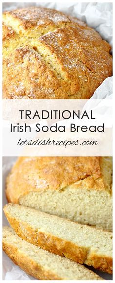 traditional irish soda bread recipe with text overlay