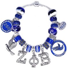 PRICES MAY VARY. Show off your Zeta Phi Beta pride with this stunning letter charm bracelet Featuring beautifully crafted Murano glass and big hole beads Elevate your look with this stunning sorority jewelry bracelet, perfect for any occasion. Bold blue beads add a pop of color to this must-have ZPB sorority bracelet Show off your status as a proud ZETA PHI B ETA member with this Symbolic sorority jewelry bracelet. Blue Greek letter sorority ZETA ZPB society Symbolic Jewelry Bracelet with exquis Zeta Phi Beta Bracelets, Zeta Phi Beta Room Decor, Letter Charm Bracelet, Sorority Jewelry, Glass Bead Bracelet, Zeta Phi Beta, Symbolic Jewelry, Letter Charm, Personalized Pendant