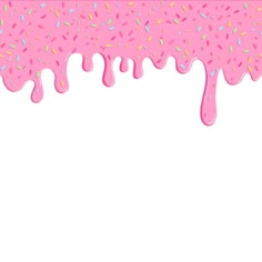 a pink background with sprinkles on it