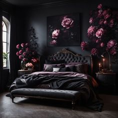 Dark Moody Romantic Bedroom Decorating Ideas | Home Wall Art Decor | acrylic painting food
, kitchen artwork painting
, kitchen artwork painting
, acrylic painting kitchen art
, oil painting food
, kitchen paintings art wall decor
, kitchen paintings art wall decor bohemian
, fruit wall art
, fruit art print
, fruit painting prints
, abstract fruit painting
, fruit canvas painting Goth Bedroom Ideas, Dark Romantic Bedroom, Zimmer Diy, Goth Bedroom, Gothic Bedroom, Feminine Bedroom, Dark Bedroom, Sanctuary Bedroom, Black Bedroom