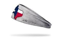 a headband with the state of texas painted on it's side in red, white and blue