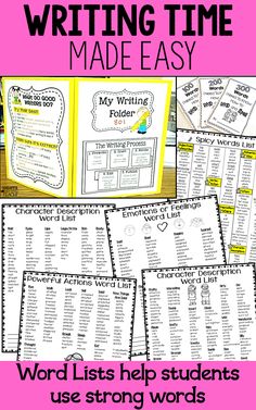 the writing time made easy worksheet for students to use in their homeschool