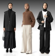 Office Attire Women Hijab, Cos Outfits Women, Office Outfits Women Hijab, Geek Chic Outfits, Office Attire Women, Casual Work Outfits Women, Modest Fashion Hijab, Hijabi Fashion Casual