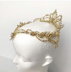 Ballet Tiaras, Ballet Headpieces, Ballet Hairstyles, Tiara Headpieces, Headpiece Jewelry, Mermaid Costume, Bead Embroidery Jewelry