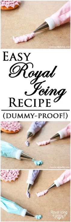 an easy recipe for cake decorating using icing and piping tips from royal icing