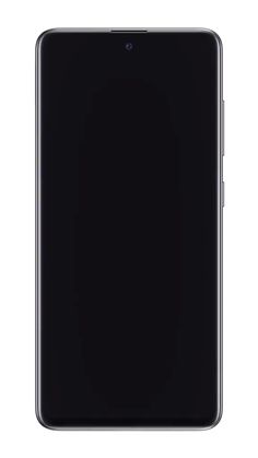 an image of the back side of a black samsung note 8 phone with its camera facing forward