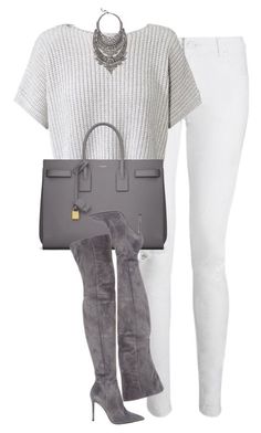 Casual Outfit in Weiß und Silber (Farbpassnummer 2) Kerstin Tomancok / Farb-, Typ-, Stil & Imageberatung Lady Like, Grey Boots, Outfits Casual, Polyvore Outfits, Western Wear, Look Fashion, Classy Outfits