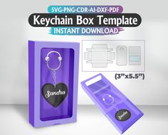 the keychain box template is ready to be printed