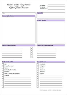 a printable template for an event planner