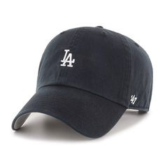 LOS ANGELES DODGERS BASE RUNNER '47 CLEAN UP La Dodgers Hat, Lakers Hat, Dodger Hats, Bucket Hat Style, Black Cap, 47 Brand, Los Angeles Dodgers, Embroidery Logo, Up Styles