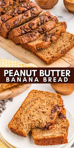 A delicious flavor combination, this Peanut Butter Banana Bread is super moist, and flavorful and topped with chocolate chips for an extra punch of flavor. This Peanut Butter Banana Bread combines two of my favorite flavors in one, also with the addition of chocolate chips on top, it really puts it over the edge. This makes a great dessert or breakfast with a nice cup of coffee. This is such an easy recipe with easy ingredients that there is no reason not to make it!