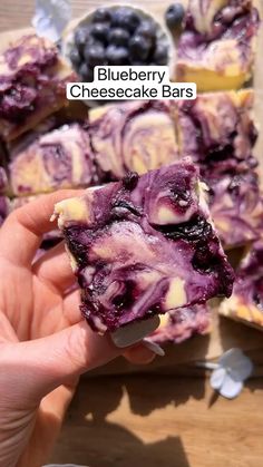 https://inbloombakery.com/blueberry-cheesecake-bars/ Blueberry Brownies, Cinnabon Rolls, Blueberry Cheesecake Bars, Cookies Jar, Bake Sale Packaging, Brownies Recipe Homemade, Cake Cup, Chocolate Dishes, Dessert Bar Recipe