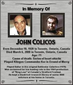 the poster for john colico's concert in memory of him and his father