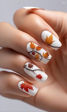 Cowboy Nails, Natural Nail Designs, Fall Nail Art Designs, Plaid Nails, Nails Only, Nail Art Wedding, Fall Nail Art, Christmas Nail Designs, Manicure Y Pedicure