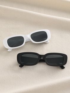 2pairs Square Frame Fashion Glasses | SHEIN USA Cute Shades Sunglasses, Cool Sunglasses For Women, Casual Accessories Jewelry, Sun Glass For Women, Sun Glasses Fashion Women, Cool Girl Sunglasses, Lunette Aesthetic, Cool Glasses Aesthetic, Aesthetic Sunnies