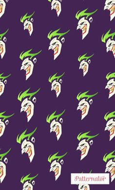 the joker pattern is very colorful and has green hair on it's head, as well as his face