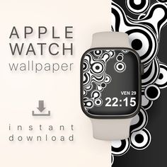 "Abstract 3d design for Watch Wallpaper, Modern Black and White Apple Watch Face square screen wallpaper, 3d bubbles Smartwatch Wallpaper, Apple Wallpaper instant digital download, Apple watch background, Black Apple Watch Screensaver, Black circles Samsung smartwatch, White circles Smartwatch lockscreen, Aesthetic wallpaper, Apple watch wallpaper that fits most square screen Smart watches. This is an easy and creative way to style your Apple Watch! Mix & match with the watch face, the watch band and your outfit! ⭐️ Need more ideas? Visit our collection: www.etsy.com/shop/FunkyScreen ⭐️ WHAT'S INCLUDED: * 1 JPG file sized at 3492x4250 pixels (300dpi high resolution) that works as a wallpaper for your Apple watch (or any other smartwatch with a square screen). * Installation guide. ⭐️ HOW T Smartwatch Faces Background, Abstract Watch, Smartwatch Faces, Peaky Blinders Tommy Shelby, Apple Watch Face, Samsung Smart Watch, Abstract Black And White, 3d Abstract, Black Apple