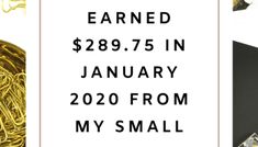 a white sign that says earn $ 29 95 in january 2020 from my small business