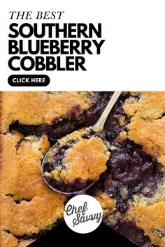 the best southern blueberry cobbler click here