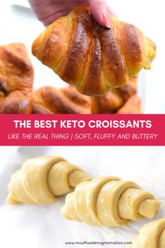 The Best Keto Croissants. These are EXACTLY like the real thing. These are not fathead dough or a sort of similar keto alternative. These really are a keto friendly croissant! Soft, fluffy, buttery, flaky..they have it all. They are yeast risen and so light and delicious. Croissants Recipe, Croissant Recipe, No Carb Recipes, Low Carb Low Sugar, Best Low Carb Recipes, Low Sugar Recipes, Keto Recipes Dinner