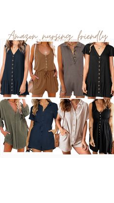 Summer Post Partum Outfits, Postpartum Outfits Summer, Nursing Friendly Clothes, Nursing Friendly Outfits, Friendly Outfits, Breastfeeding Friendly Dresses, Outfits Amazon, Postpartum Fashion