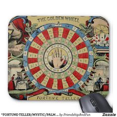 the golden wheel fortune teller is shown in this old poster from the early 20th century