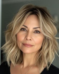 Balayage Short Hair, Medium Length Wavy Hair, Blonde Hair Transformations, Messy Bob Hairstyles, Timeless Looks, Haircuts For Women Over 50, Gorgeous Hairstyles, Hairstyles And Haircuts