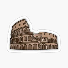 an illustration of the colossion in rome italy sticker on a white background