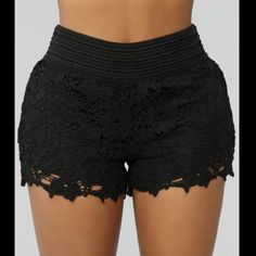 Fashion Nova Maze Black Lace Shorts - Elastic Waistband - Brand New Without Tags - Lace Detailing - Fully Lined - Size Small Smoke Free Home, Ship Same/Next Day, Offers Welcome, Bundle & Save 15%, For Price Drops Black Lace Shorts, Price Drop, Lace Shorts, Black Lace, Fashion Nova, High Waisted, Womens Shorts, Brand New, Lace