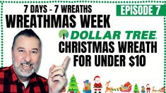 a man points at the dollar tree for under $ 10 on his christmas wish list