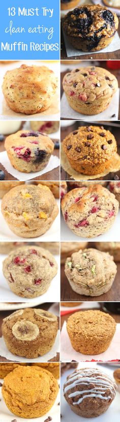 the steps to making muffins are shown in this collage with different pictures