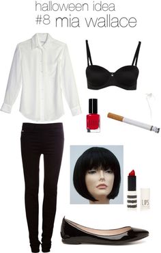 mia wallace costume - Buscar con Google Pulp Fiction Uma Thurman, Halloween Coustumes, Halloween Idea, Diy Kostüm, Hallowen Costume, Uma Thurman