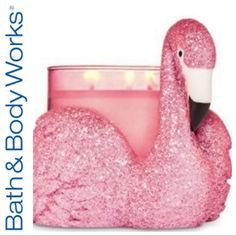 the bath and body works pink flamingo candle holder