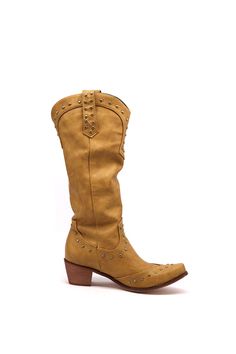 イエロー ヴィーガンレザー スタッズ付き、レトロ 女性 カウボーイ ブーツ クール カウガール ブーティー – Girl’s Dream + Cowboy Boots Women, Cowboy Boots, Vegan Leather, Womens Boots, Cowboy, Boots, Leather