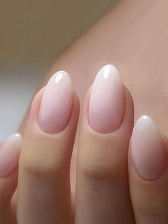 Multicolor  Collar    Color Nails Embellished   Nail,Hand & Foot Care Ombré French Tip Oval, Rounded Ombre Nails, Natural Ombre Almond Nails, Ombre French Tip Nails Oval, French Ombre Oval Nails, Ombré Light Pink Nails, Short Oval Ombre Acrylic Nails, Ombre French Round Nails, French Ombre Nails Almond Wedding