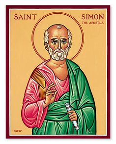 an icon of saint simon the apostle