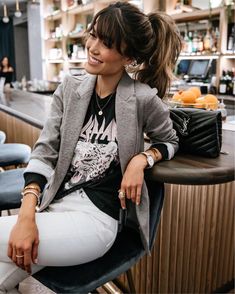 Mode Edgy, Chique Outfit, Pastel Outfit, Rock Outfits, Elegante Casual, Mode Casual, Rocker Chic, Blazer Outfits, Edgy Outfits