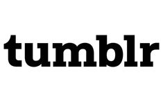 the words tumblr are black and white