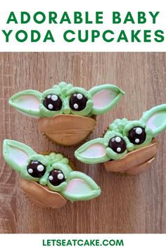 these baby yoda cupcakes are so cute and easy to make